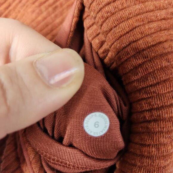 Lululemon Womens Rustic Clay Textured On Repeat Sweater Dress No Collar Size 6 - Picture 15 of 15